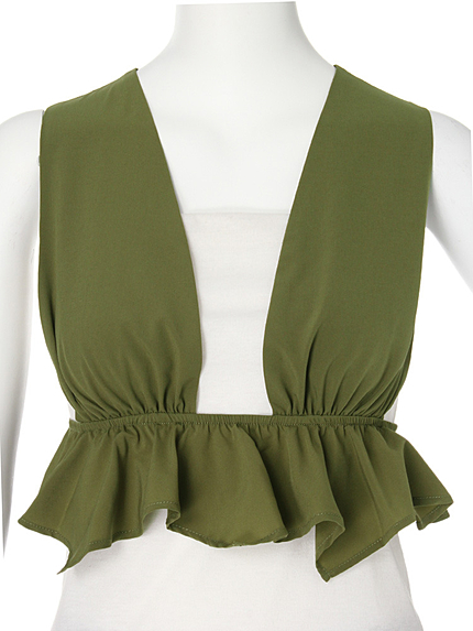 【FEMININE】カバーラッフルトップス