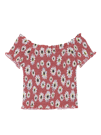 【R】オフショルシャーリングトップス