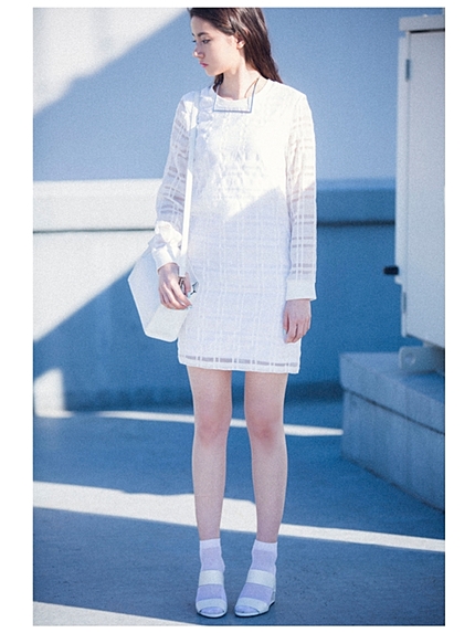 シースルーレイヤーワンピース