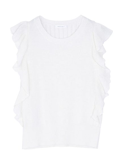 ニコールフリルニット