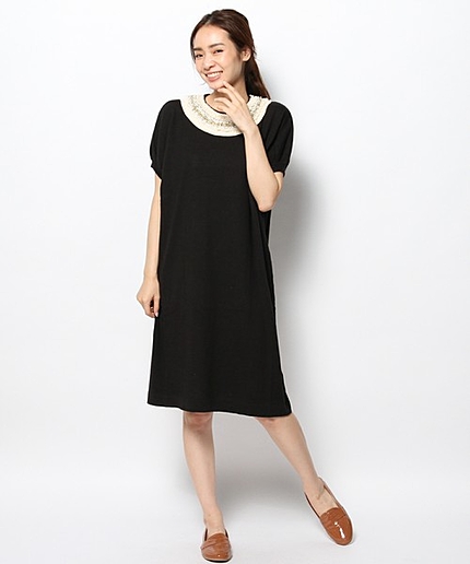 ビジューニットワンピース