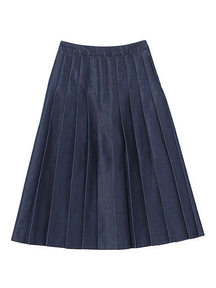 DENIMプリーツスカート