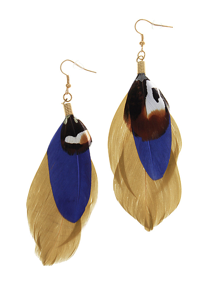 ダブルカラーフェザーピアス