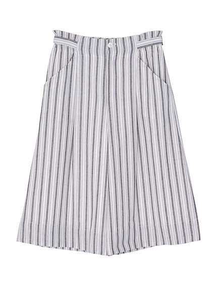 セットアップストライプガウチョパンツ【2015夏新作】