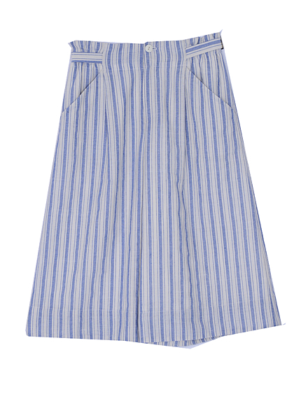 セットアップストライプガウチョパンツ【2015夏新作】