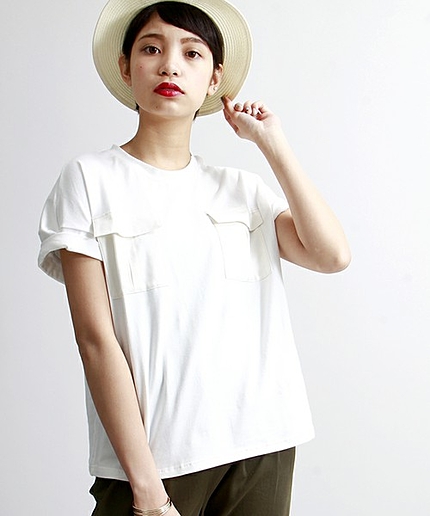 WEGO/ダブルポケットトップス