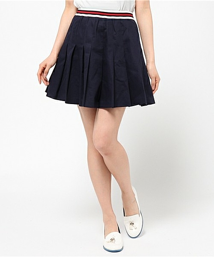 WEGO/リブラインプリーツスカート