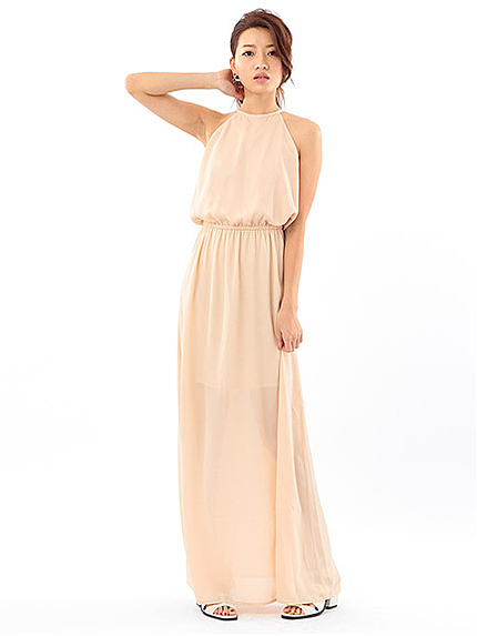 シフォンマキシワンピース