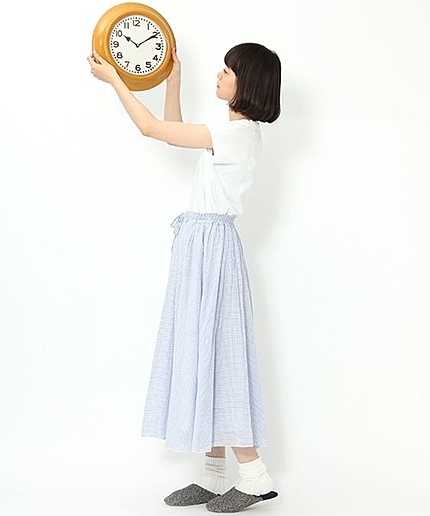 綿ボイルリバーシブルロングスカート