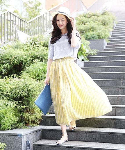 【WEB限定アイテム】コットンリバーシブルマキシスカート