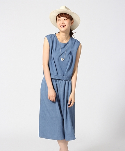 ★セットアイテム★デニムブラウス＆ガウチョ