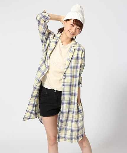 チェックガウンシャツ