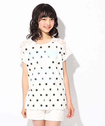 レースキリカエ＊ドットロゴTシャツ