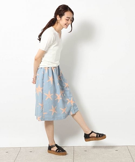 Ｐヒトデフロントボタンスカート