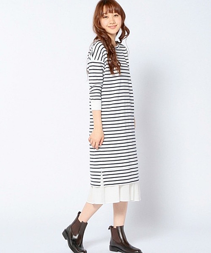 マキシワンピース×ジョーゼットスカート/AEBC MAXI OP×GGT SK