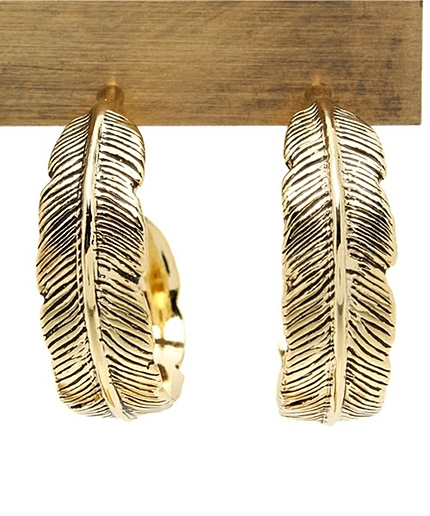 GC フェザーモチーフフープ/ピアス