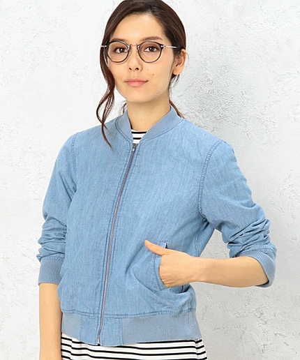 GT C/アサ シャンブレー MA1 ブルゾン