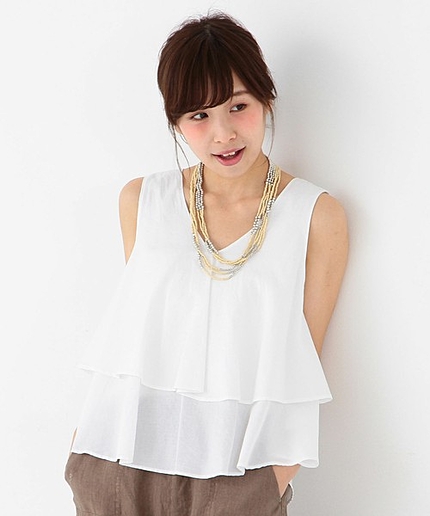 ◎コットンティアードノースリーブ/◎AEFC C TIERED NSL