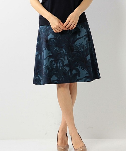 ＜closet story＞ パームツリー フレアー スカート
