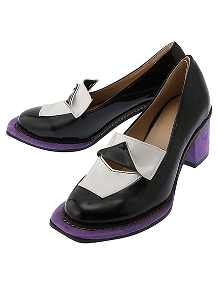 バイカラーローファーパンプス