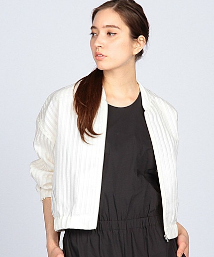 ENR シースルーストライプブルゾン