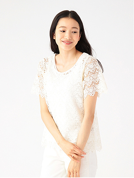 【Special Price】Uレースブラウス+タンクトップセット