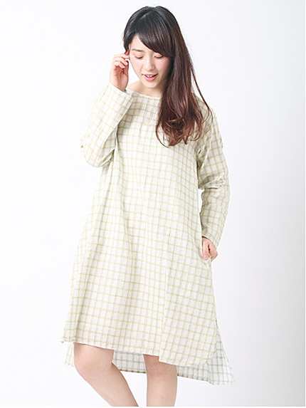 Wフェイスチェックワンピース 1101721-12-11-11