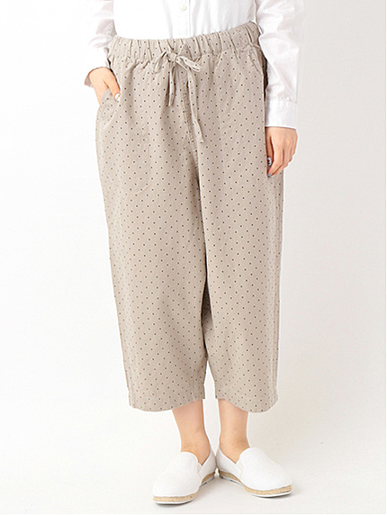 柄アソート綿麻イージーパンツ 1401393-12-11-12