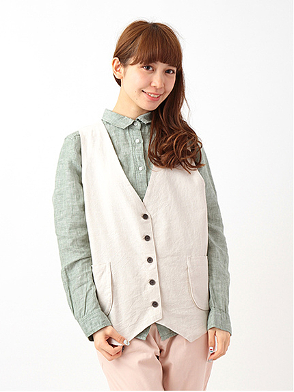 柄アソート綿麻ベスト 1301087-21-11-12