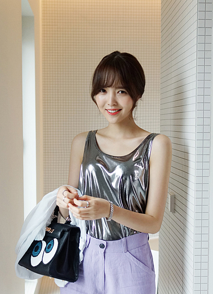 メタリックタンクトップ・全2色・t44679