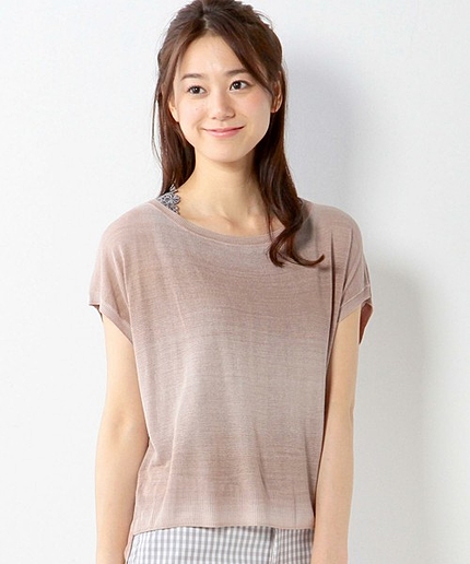 ＜closet story＞ マーブル フレンチスリーブ プルオーバー