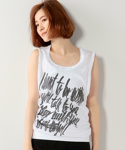 ＜danza(ダンザ）＞ プリント メッシュ Tシャツ