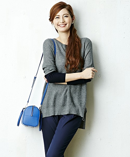 テンセルウールバリエーションチュニックニット