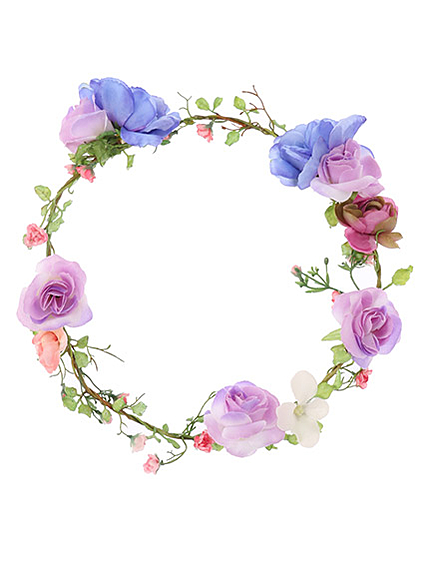フラワーヘッドアクセ　BLU