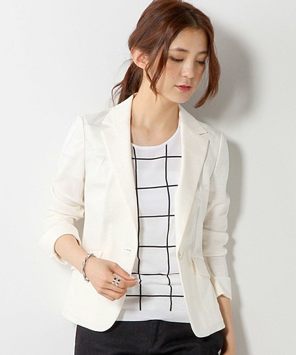 ○UAB RAMIE ミラノリブ テーラード ジャケット∂♯