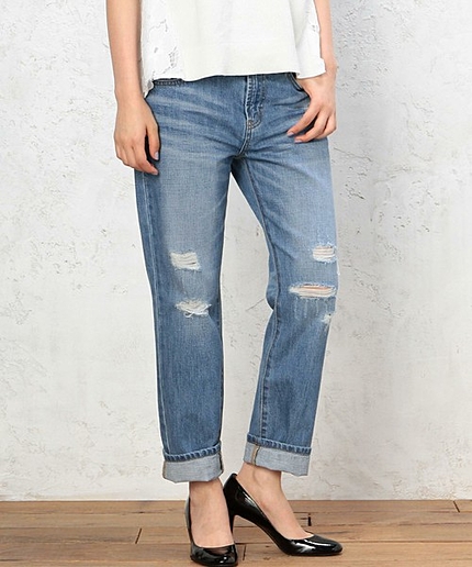 GC C 10.5oz クラッシュ DNM パンツ