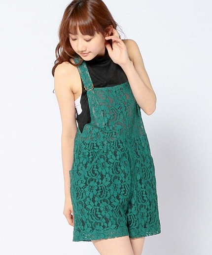 MSGMmレースショートオーバーオール/MSGMm LACE SRT OVERALL