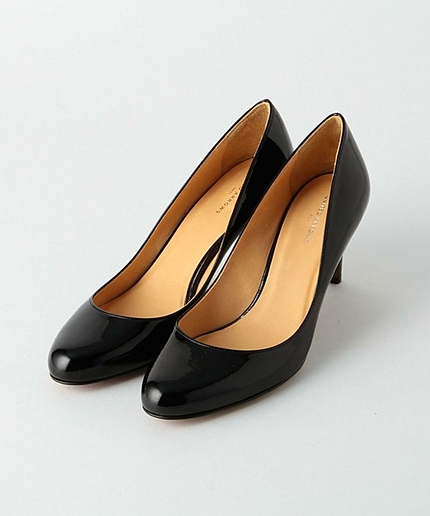UAB エナメル ラウンド パンプス 75