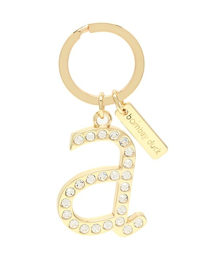 ゴールドイニシャルキーリング