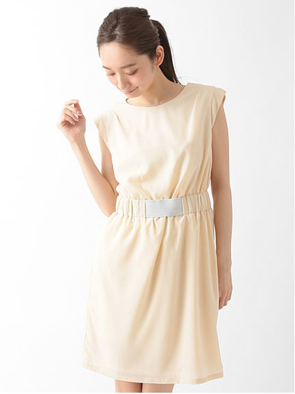 ラメベルトワンピース