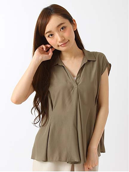 スキッパーフレアブラウス