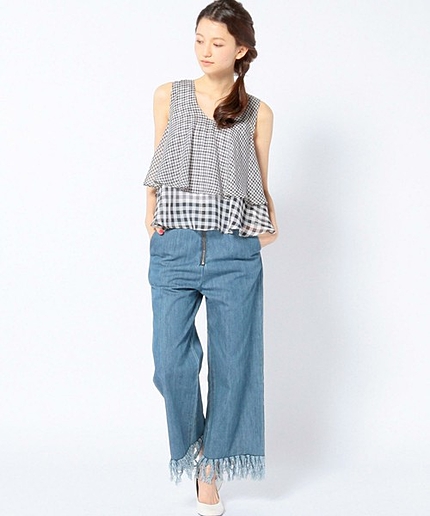 valeフリンジワイドパンツ/vale FRNG WIDE PT