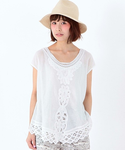 バテンレースブラウス/AEBC CO バテンLACE BL