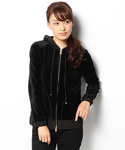 ストレッチベロア・デシンコンビパーカー