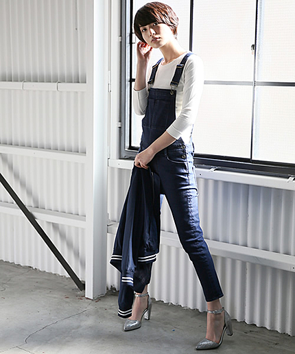 【待望の再入荷】DENIMスリムオーバーオール