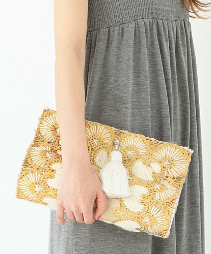 【予約】AE×ファティマモロッコ　タッセルクラッチ/BC AE×Fatima/Ｍ TSL CLT