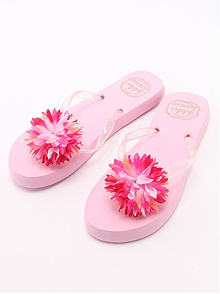 フラワー付きビーチサンダル