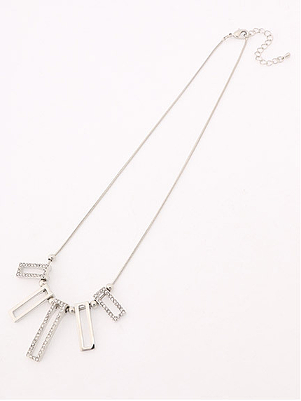 レクタングルストーンネックレス