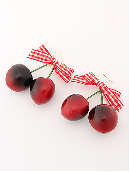 チェリーリボンピアス