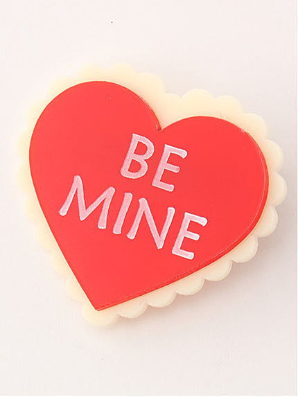 メッセージハートヘアクリップ